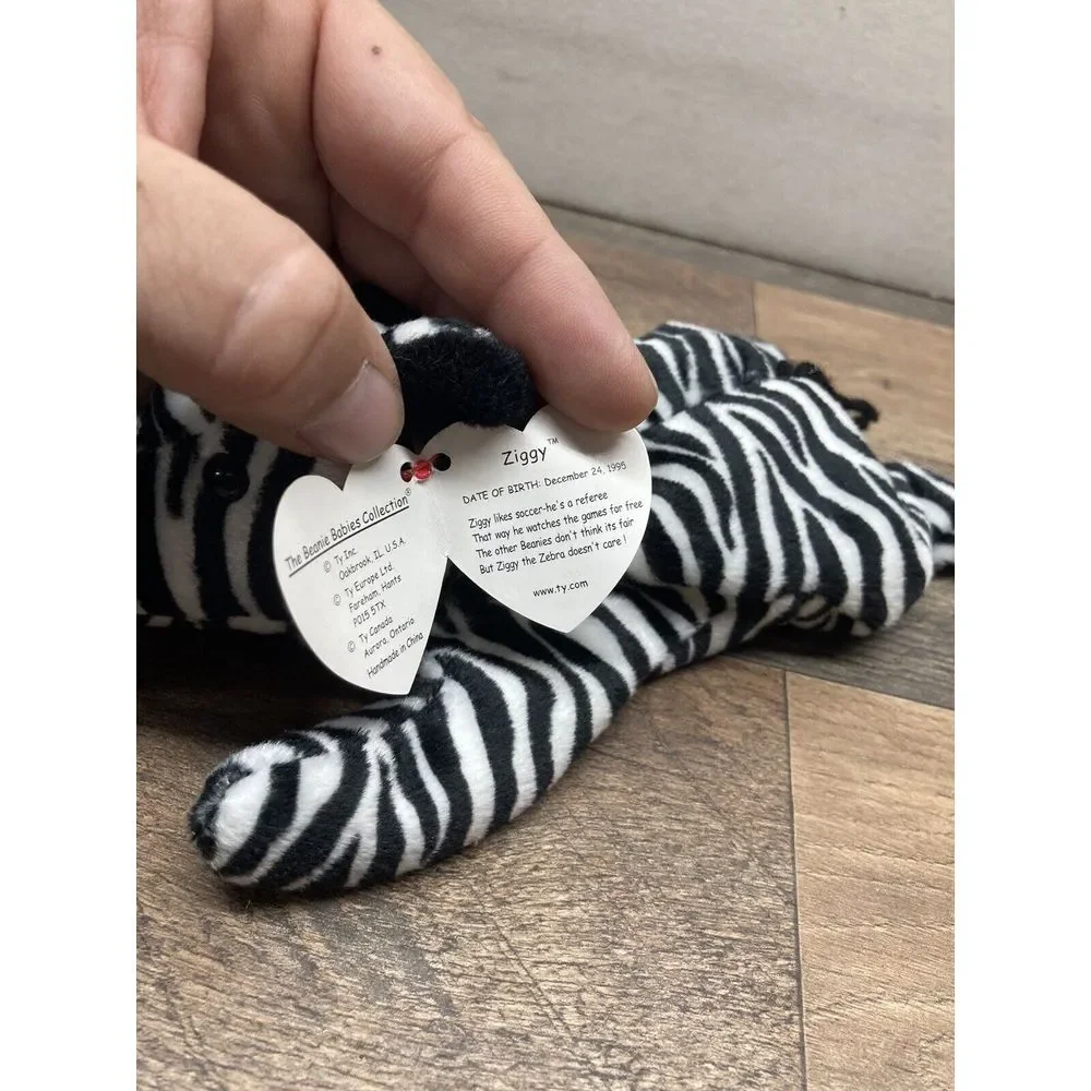 Ty Beanie ZIGGY the‎ Zebra, 8 inch